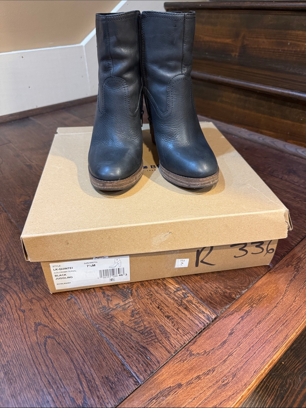 Lucky Brand Black Leather Heeled Boots